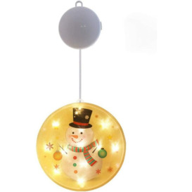 Perle Raregb - Christmas Decoration led Star Suction Cup Battery Hanging Lamp (Battery Included) Snowman Style