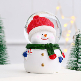 Christmas Crystal Ball, Shiny Resin Christmas Snow Globe Home Decor, Christmas Snowman Glitter Globe, Desktop Decor, New Year Gift, Christmas Decor