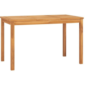 Garden Dining Table 120x70x77 cm Solid Teak Wood - Brown - Vidaxl