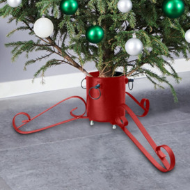 Asupermall - Christmas Tree Stand Red 58x58x21 cm