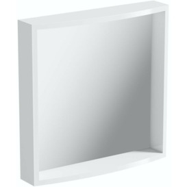 Harrison white bathroom mirror 550 x 550mm - White - Mode