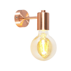 Smart Art Deco wall lamp copper incl. G95 WiFi light source - Facil - Copper
