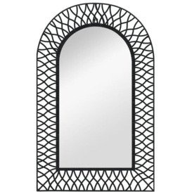 Wall Mirror Arched 50x80 cm Black VDTD11862 - Topdeal