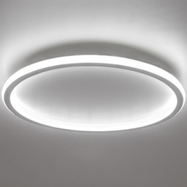 Stoex - Led Ceiling Light White, Φ30CM Round Ceiling Lamp Modern Minimalist Ceiling Light for Kitchen, Hallway, Office, Porch Cold White
