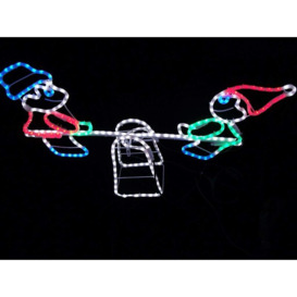 Christmas Rope See-Saw Lights Silhouette LED Waterproof Indoor/Outdoor Christmas Decoration Festive