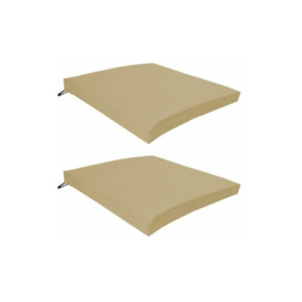 Gardenista - Garden Outdoor Water Resistant Chair Seat Pad Cushion ONLY Patio Furniture 2pk, Stone