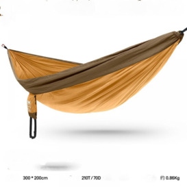 Thsinde - Hammock Straps Anti-Rollover Camping Indoor Sleeping Chair-Double Available - Yellow-300*200cm