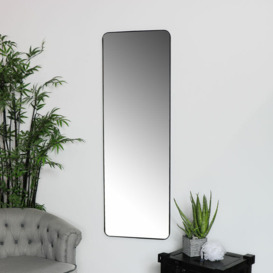 Tall Black Wall / Floor / Leaner Mirror 47cm x 142cm - Black