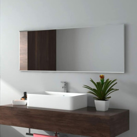 Emke - Wall Mounted Bathroom Mirror, Frameless Bathroom Mirror for Wall, Rectangle Vanity Mirrors 120x45 cm - 120x45cm