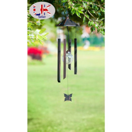 Spot On Dealz - Outdoor Solar Powered Colour Changing Hanging Wind Chimes Led Light Dual Way - bronze