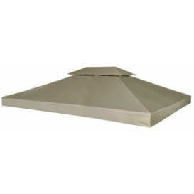 Gazebo Cover Canopy Replacement 310 g / m² Beige 3 x 4 m VDFF26293_UK - Topdeal