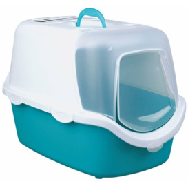 Trixie - Cat Litter Tray Vico Turquoise and White - Multicolour