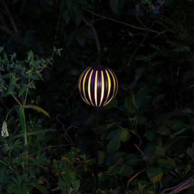 Solar Metal Ribbon Stake Light Lantern Garden Copper Interior Silhouette - Noma