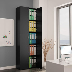 Topdeal - Office Cabinet Black 60x32x190 cm Chipboard VDFF31327_UK