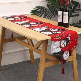 Christmas Decorations, Christmas Table Runners, Creative Christmas Tablecloths, Placemats, Embroidered Snowman Models