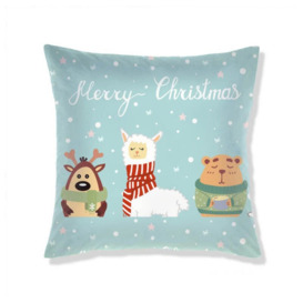 Christmas Pillowcase, Printed Pillowcase, Short Plush Sofa Pillowcase