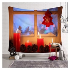 Christmas Art Home Wall Hanging Tapestry Wall Ornament Xmas Decoration 95*73cm