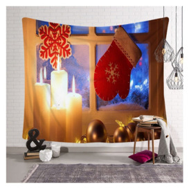 Christmas Art Home Wall Hanging Tapestry Wall Ornament Xmas Decoration 95*73cm