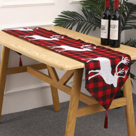 Christmas Decorations, Christmas Table Runners, Creative Christmas Tablecloths, Placemats, Embroidered Elk Models