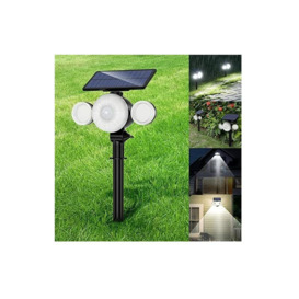 Ultra Powerful 88LED Outdoor Solar Garden Light with IP65 Waterproof Motion Sensor, 360° Dimmable Cordless Solar Spotlight for Outdoor Safety Solar