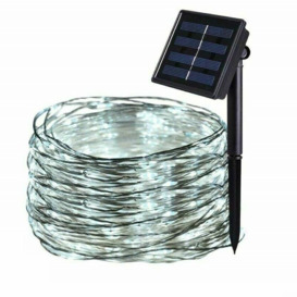 30M led Solar String Light Lights Waterproof Copper Wire Fairy Outdoor Garden Party - Cool White