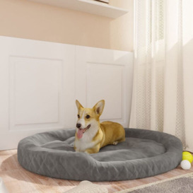 Dog Bed Grey 110x90x23 cm Plush