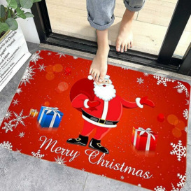 Echoo - Christmas Floor Mat, Indoor Rug Non-Slip Door Mat, Christmas Pattern Home Decor Christmas Doormat Rug, Bath Mat, Bedroom Rug