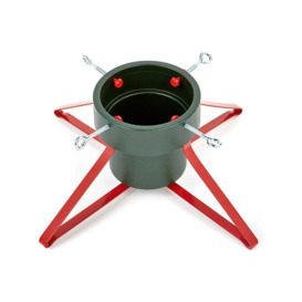 Premier Heavy Duty Metal Real Christmas Tree Stand - Red or Green - 57cm
