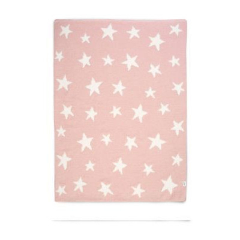 Mamas & Papas Chenille Blanket Pink Star, Pink by Marks & Spencer