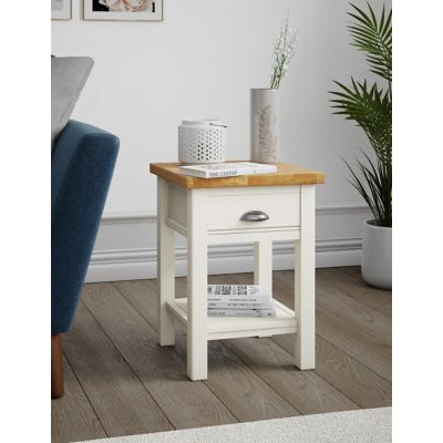 M&S Padstow Side Table - Ivory, Ivory by Marks & Spencer | ufurnish.com