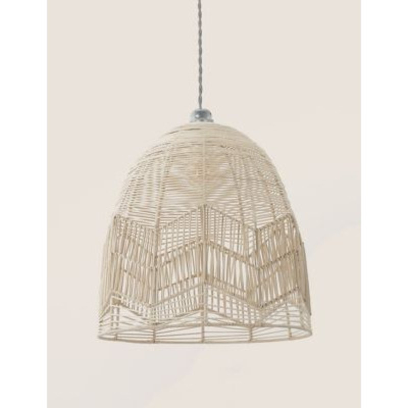 M&S Rattan Ceiling Lamp Shade Natural, Natural by Marks & Spencer
