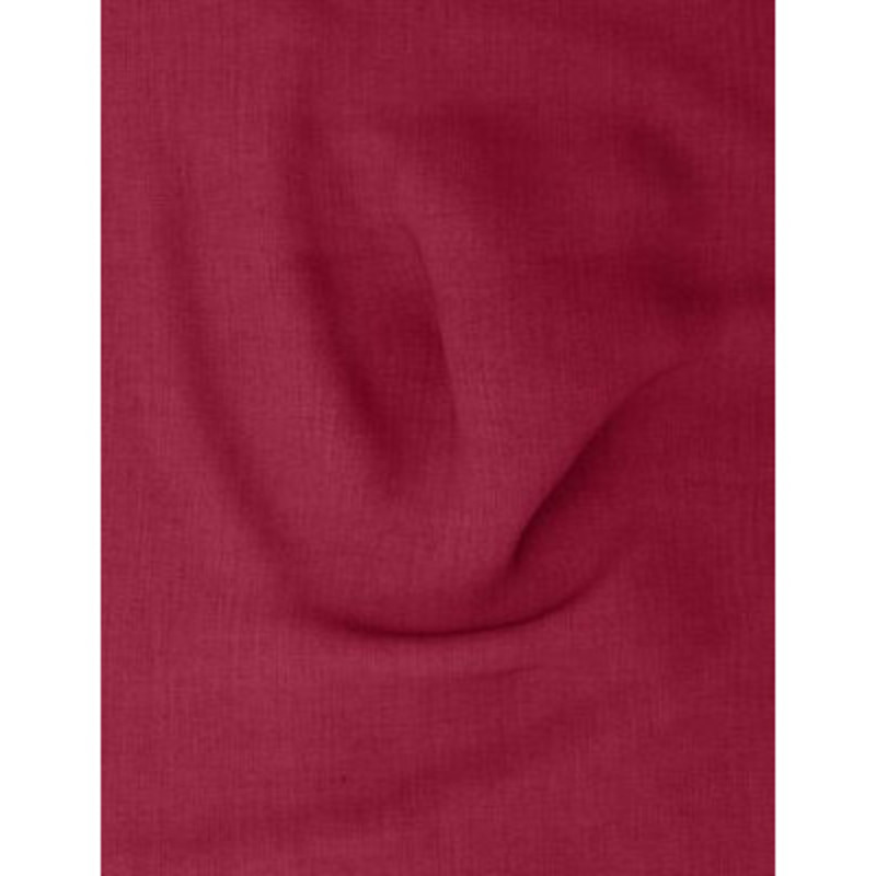 M&S Cotton Rich Percale Deep Fitted Sheet 5FT Cranberry, Cranberry
