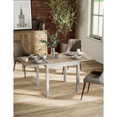 M&S Salcombe 4-6 Seater Extending Dining Table - Light Grey, Light Grey ...