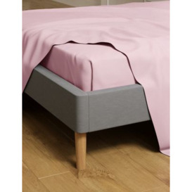 M&S Comfortably Cool Tencel™ Rich Flat Sheet - 5FT - Dusty Pink, Dusty Pink,Powder Blue,White,Dark Grey
