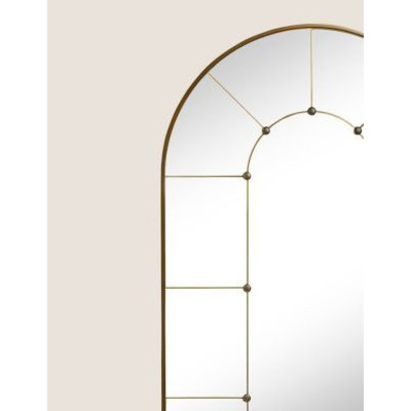 M&S Eliza Large Arch Floor Standing Mirror Gold, Gold by Marks