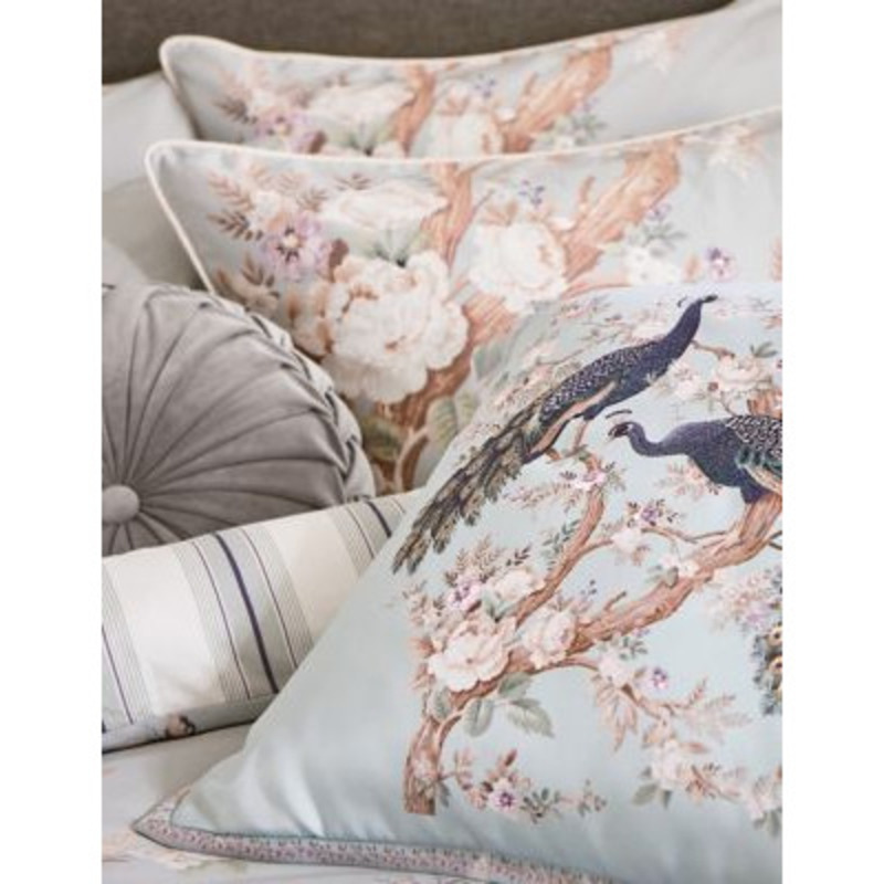 Laura Ashley Pure Cotton Sateen Belvedere Bedding Set 5FT Duck Egg