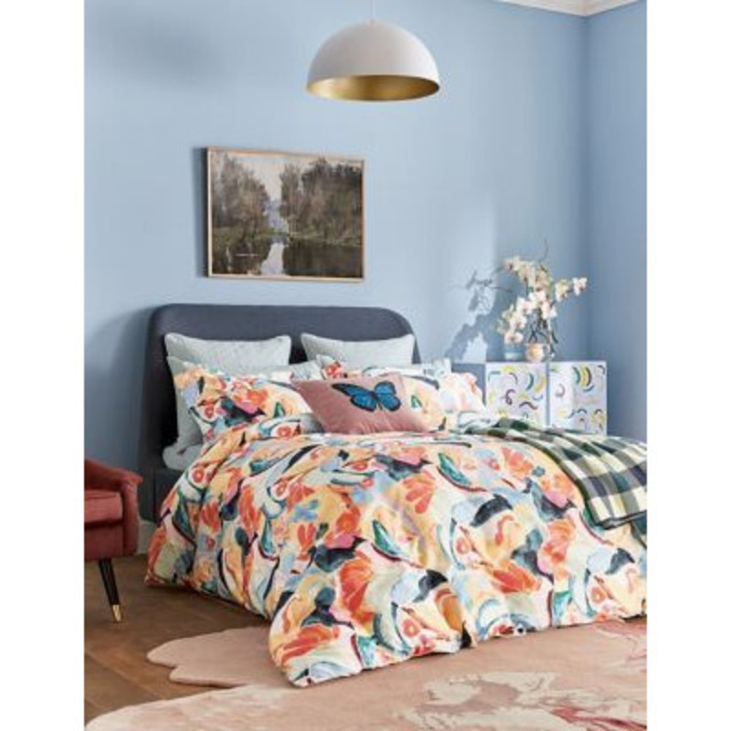 Ted Baker Pure Cotton Sateen Abstract Art Duvet Cover 5FT Multi