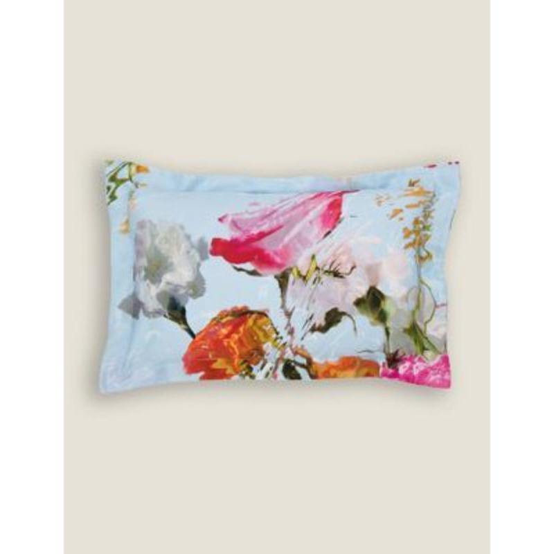 Ted Baker Pure Cotton Floating Floral Oxford Pillowcase Multi, Multi