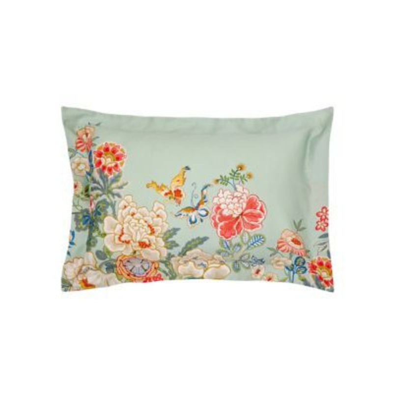 Sanderson Pure Cotton Emperor Peony Oxford Pillowcase Blue, Blue by