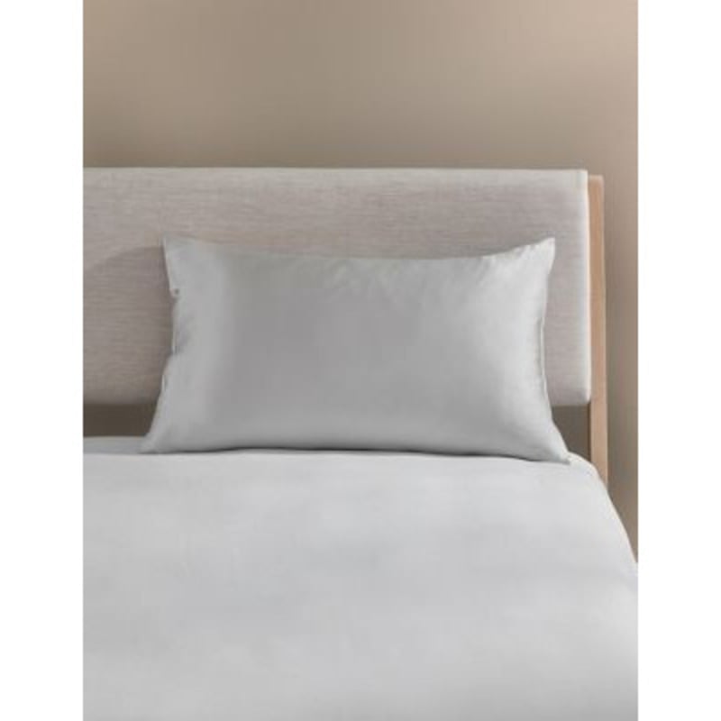 M&S Pure Silk King Size Pillowcase Light Grey, Light Grey by Marks