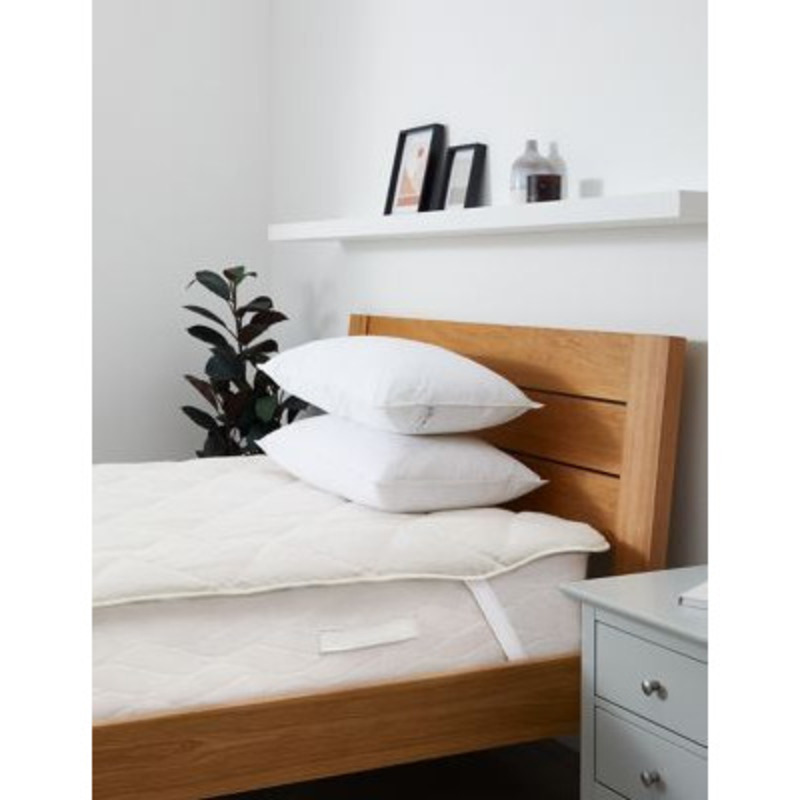 Sleep Solutions Teddy Fleece Mattress Topper 6FT White, White by