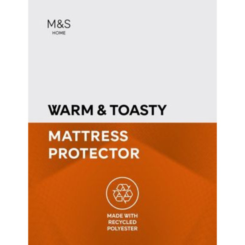 M&S Warm & Toasty Quilted Mattress Protector 6FT White, White by