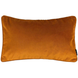 Matt Burnt Orange Velvet Pillow, Polyester Filler / 50cm x 30cm
