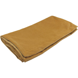 Matt Ochre Yellow Velvet Throw Blankets & Runners, Bed Runner (50cm x 165cm)