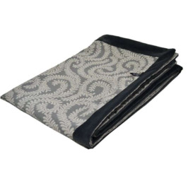 Little Leaf Charcoal Grey Throws & Runners, Extra Large (200cm x 254cm)