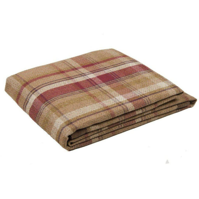 Heritage Purple + Green Tartan Throws & Runners, Extra Large (200cm x 254cm) this size will have