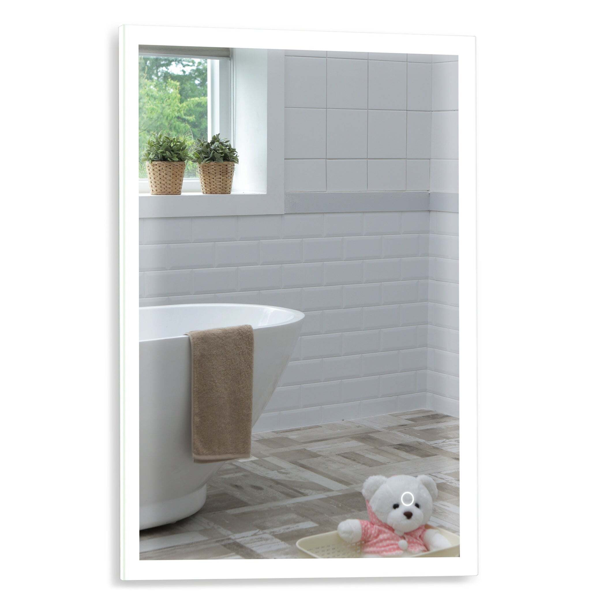 Antares LED Illuminated Bathroom Wall Mirror Warm/Cold LED's: Size 70Hx50Wx5.5Dcm LED41