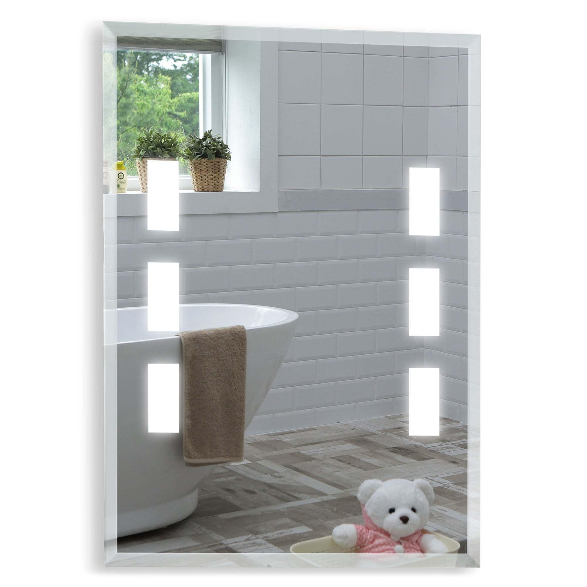 Neptune LED Illuminated Bathroom Wall Mirror: Size-60Hx45Wcm YJ5307