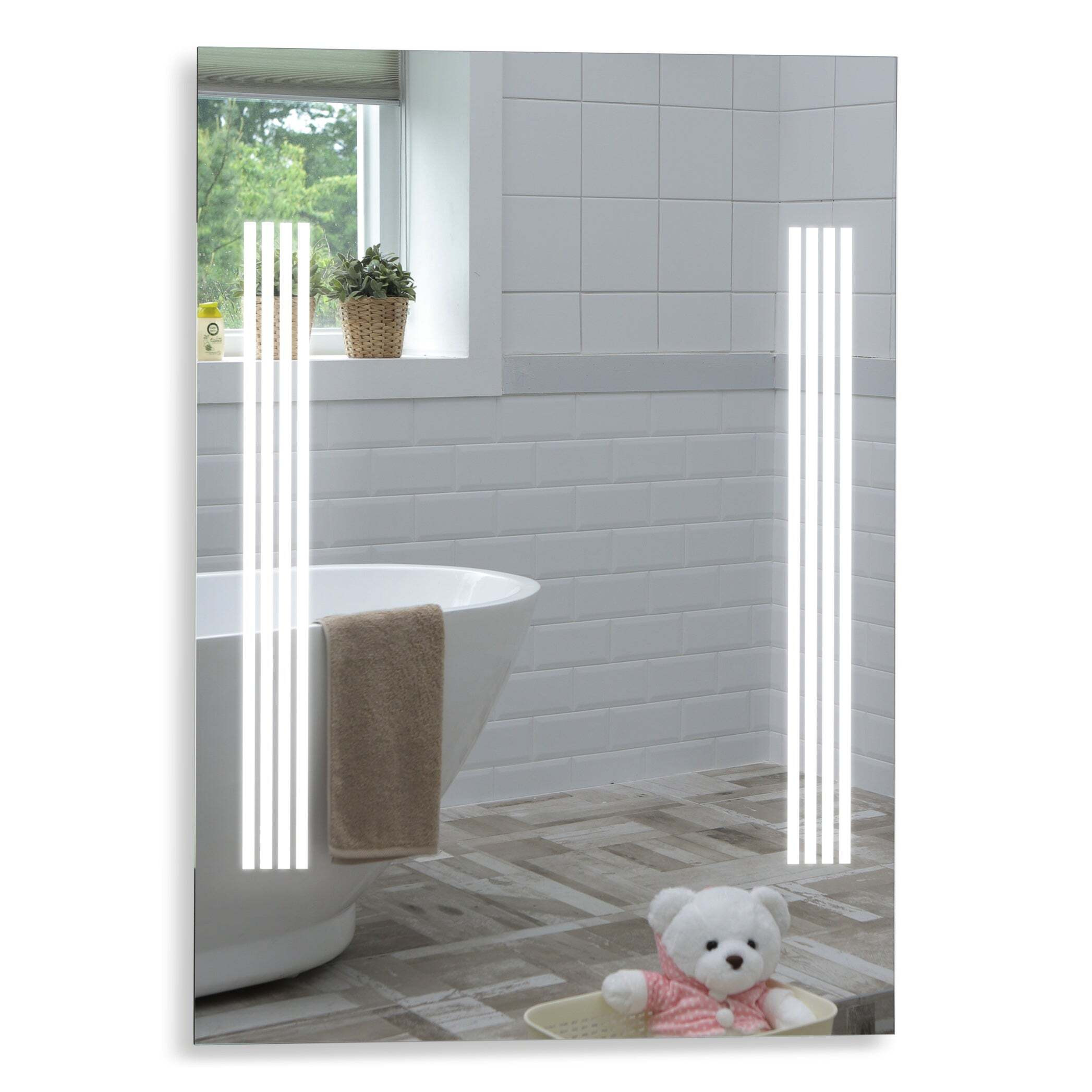 Apollo LED Illuminated Bathroom Wall Mirror YJ5320: Size-80Hx60Wcm
