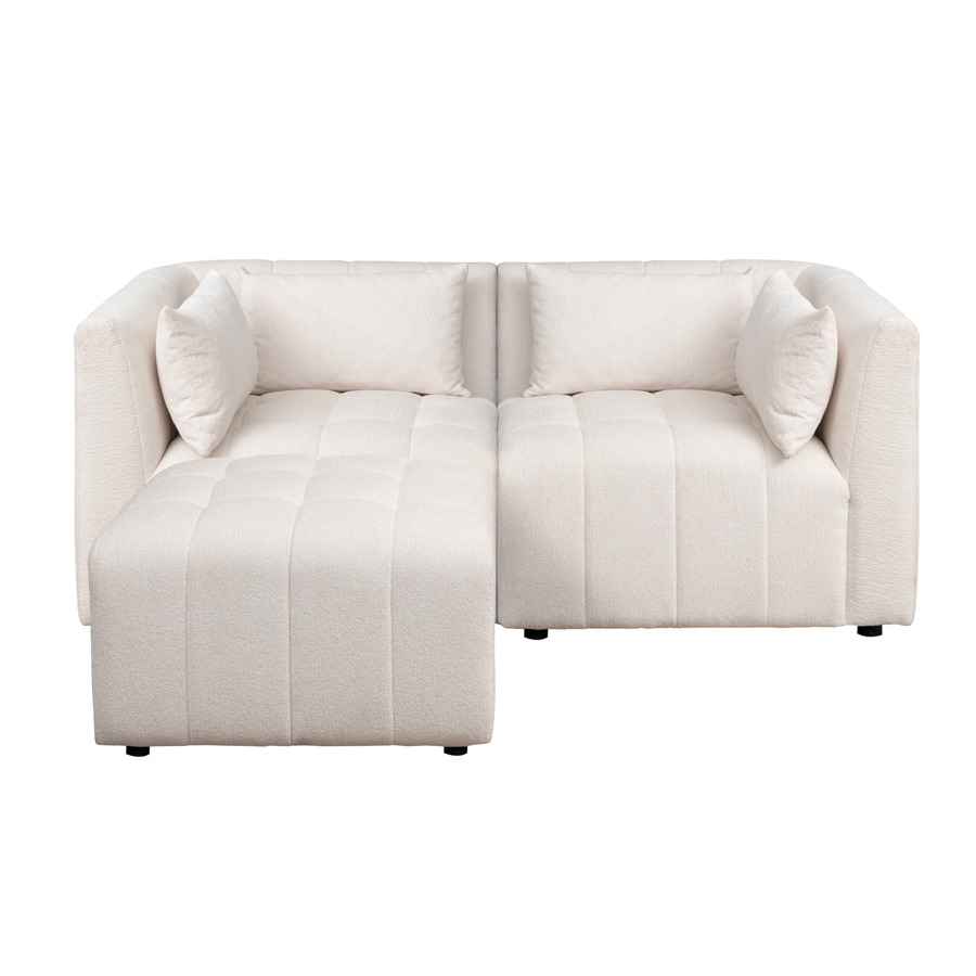 Essen Two Seat Corner Sofa – Ivory Chenille by My-Furniture | ufurnish.com